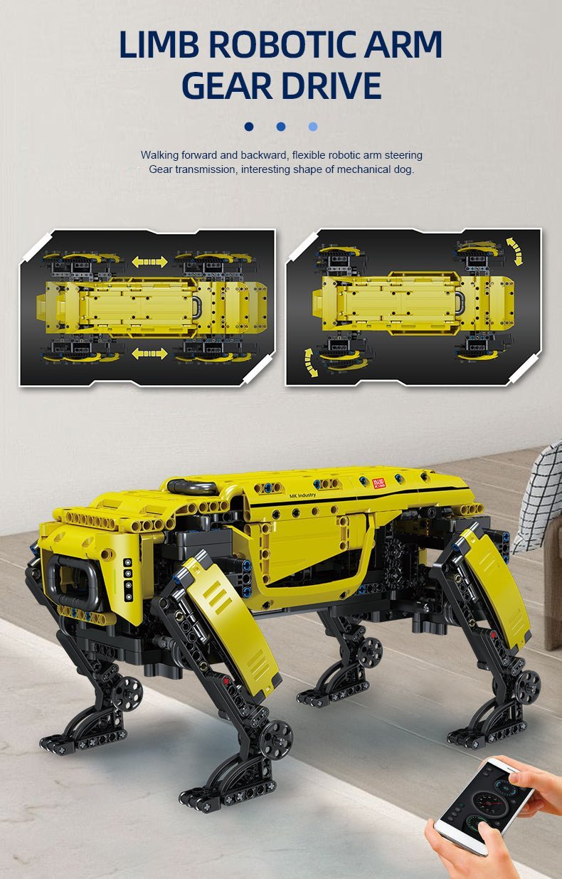 Mould King 15066 - Motorized Boston Dynamic Alphadog LS3 - vue 4 | Power Blockz
