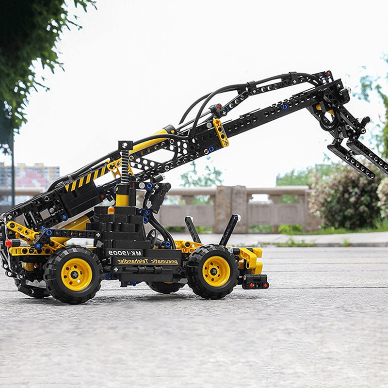 Mould King 19009 - Pneumatic Forklift - vue 6 | Power Blockz