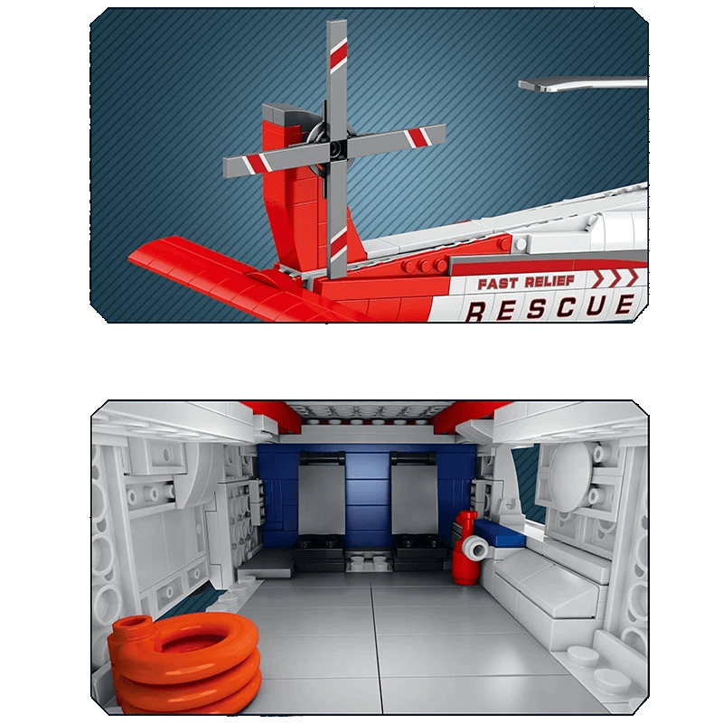 Reobrix 33026 - HH-60J Search And Rescue Aircraft - vue 5 | Power Blockz