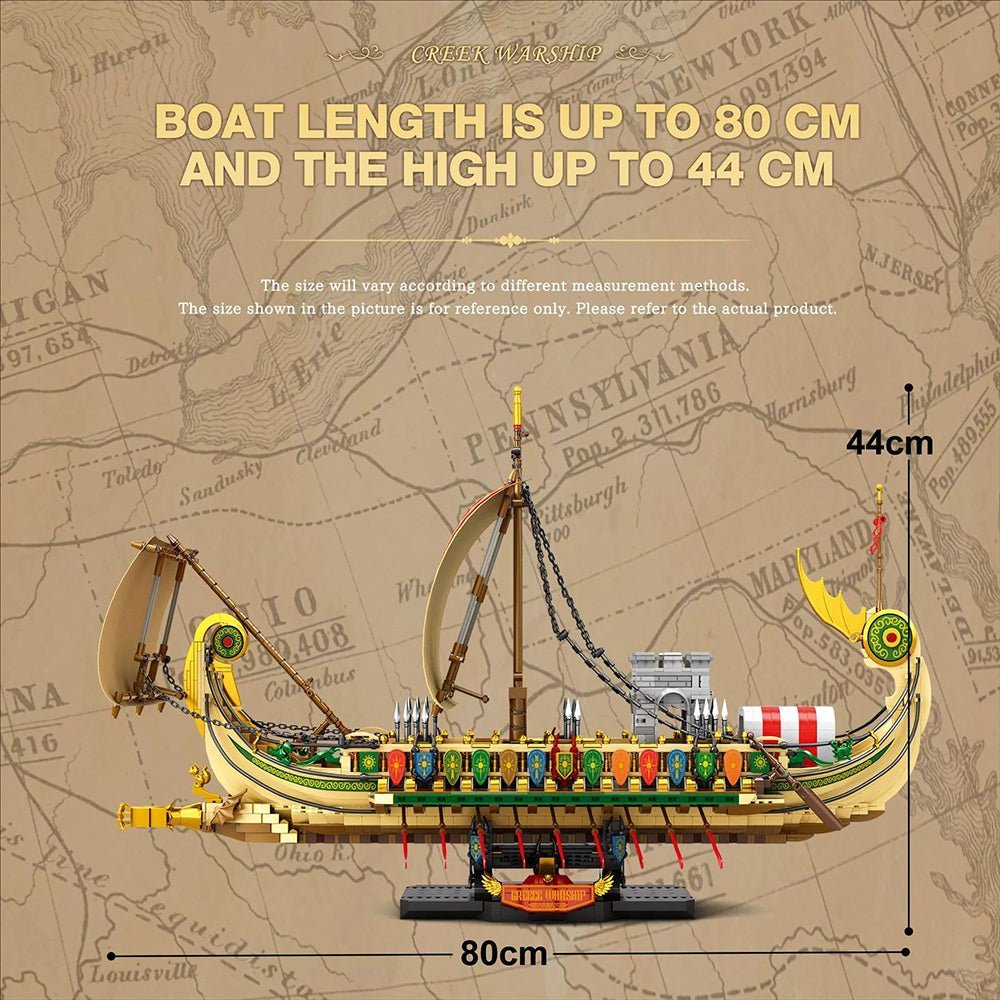 Reobrix 66102 - Greek Warship - vue 3 | Power Blockz