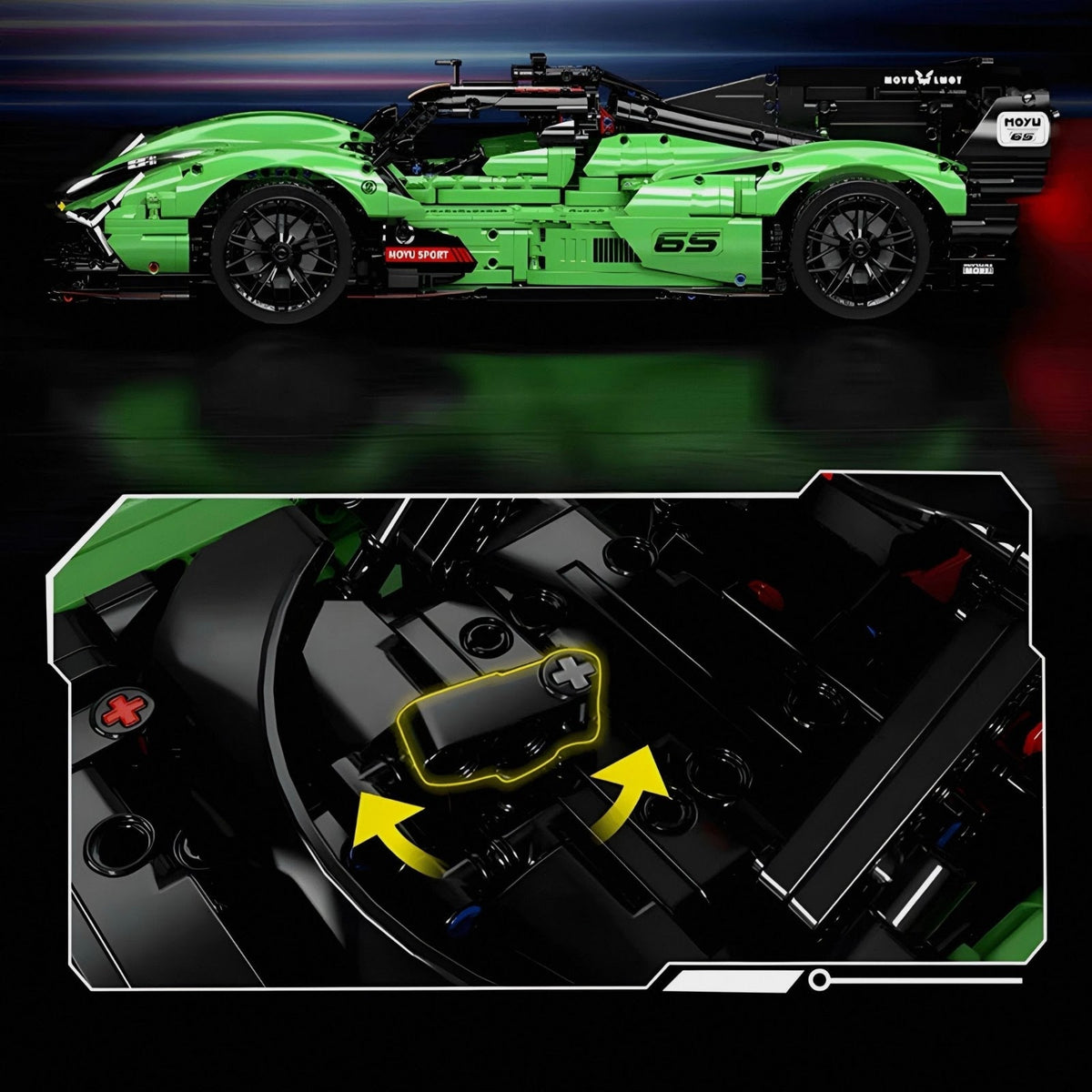 MOYU MY88029 - Static Version - Endurance SC63 Prototype Hypercar - vue 2 | Power Blockz