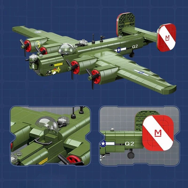 Cobi 5739 - US B24 Long-range Strategic Bomber - vue 5 | Power Blockz