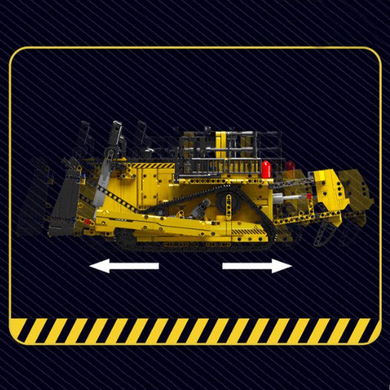 Mould King 15071 - Construction Bulldozer Remote Control - vue 5 | Power Blockz