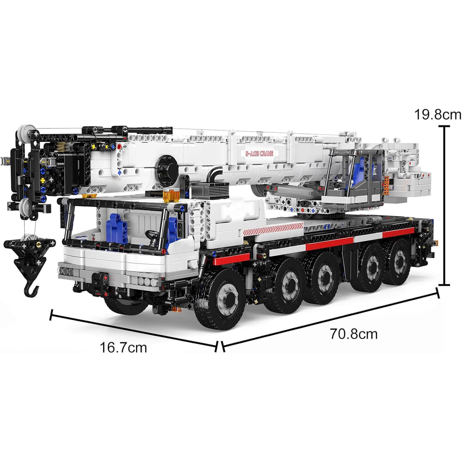 Mould King 17075 - RC All-Terrain Crane Truck - vue 6 | Power Blockz