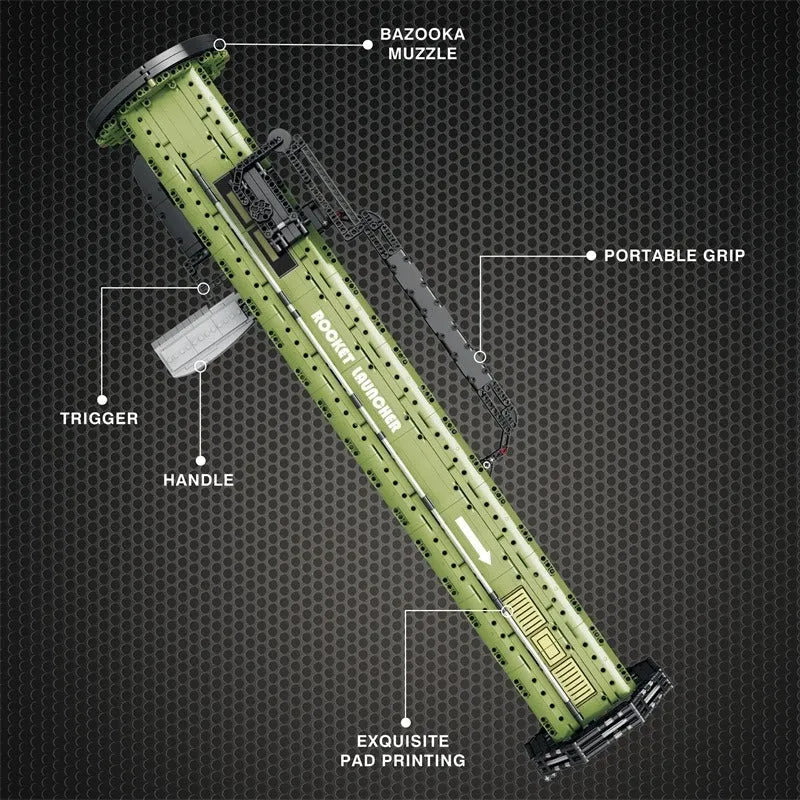 Reobrix 77027 - M136 Antitank Grenade Launcher - vue 5 | Power Blockz