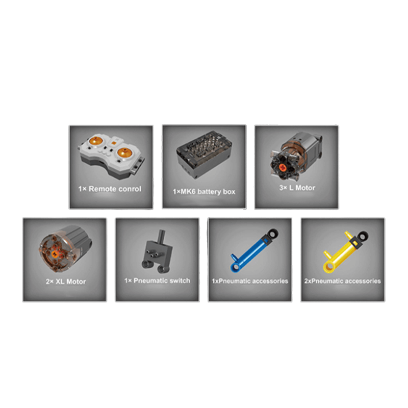 Mould King 17029 WHITE - Container Forklift - Ultimate Edition - vue 9 | Power Blockz