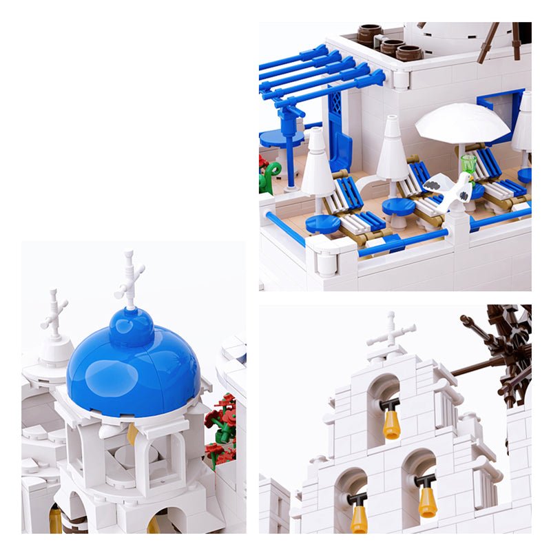 Gobricks MOC-89609 - Santorini Levels - vue 3 | Power Blockz