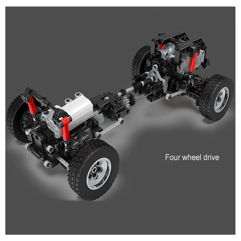Mould King 13068 - Adventure Black G63 4x4 Remote Control - vue 5 | Power Blockz