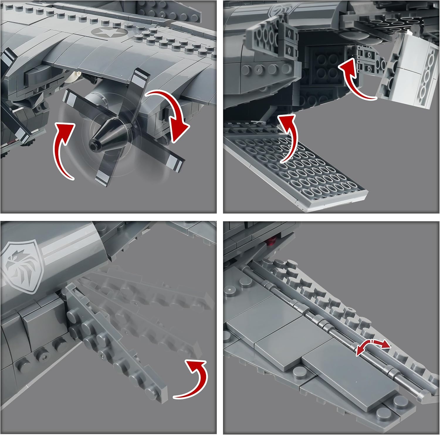 Xingbao XB-06023 - AC-130 Hercules Gunship Aircraft - vue 8 | Power Blockz
