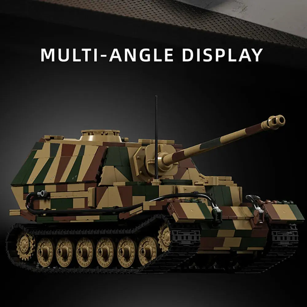 12GO 97023 - Jagdpanzer Tiger (Elephant) Tank - vue 8 | Power Blockz