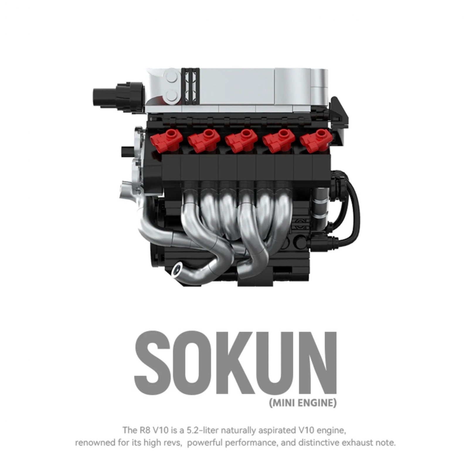POWERBUILD PB8869D - R8 V10 Engine - vue 4 | Power Blockz