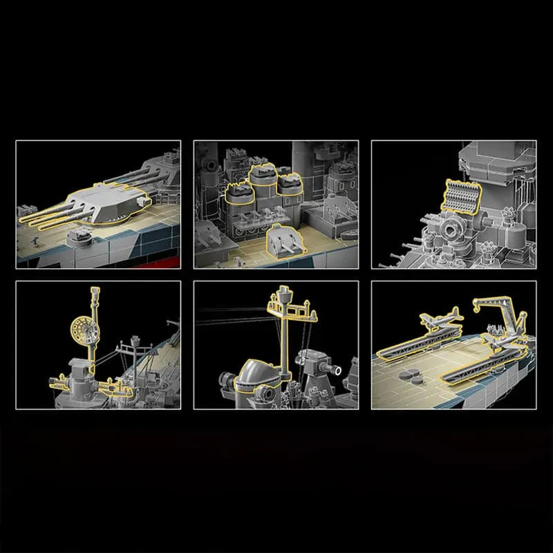 12GO 98009 - USS Montana Battleship - vue 13 | Power Blockz