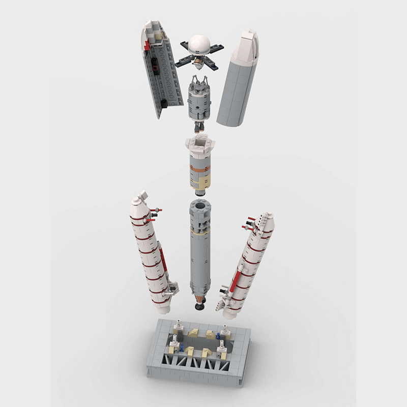 Gobricks MOC-61281 - Titan IIIE Centaur - vue 5 | Power Blockz