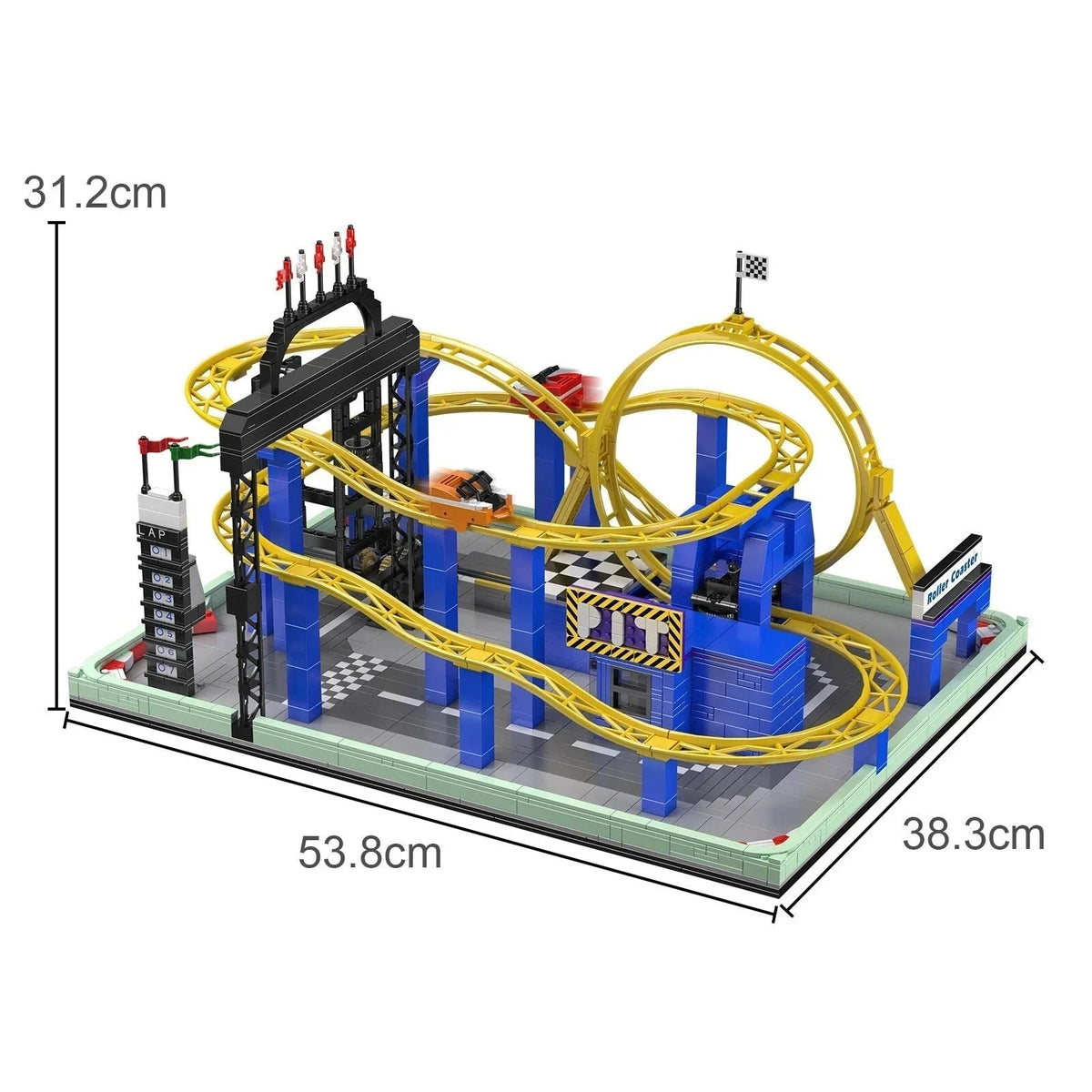 Mould King 11020 - Spinning Roller Coaster Park - vue 4 | Power Blockz