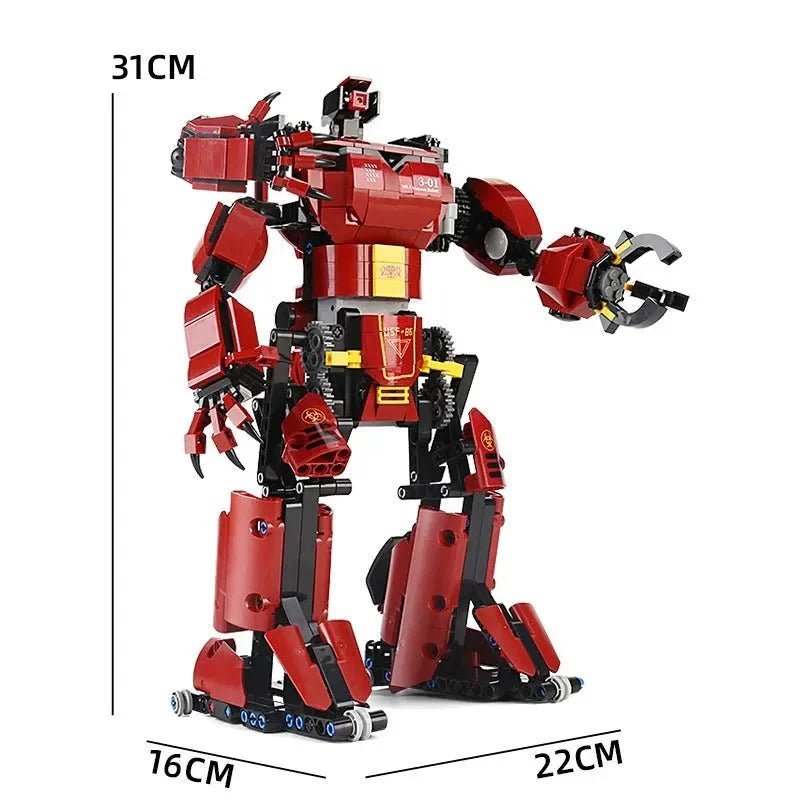 Tech RC Motorized Crimson Beast Robot Bricks Toy 15 | 038 | 636pcs - Tech RC Motorized Crimson Beast Robot Bricks Toy 15 | 038 - vue 4 | Power Blockz