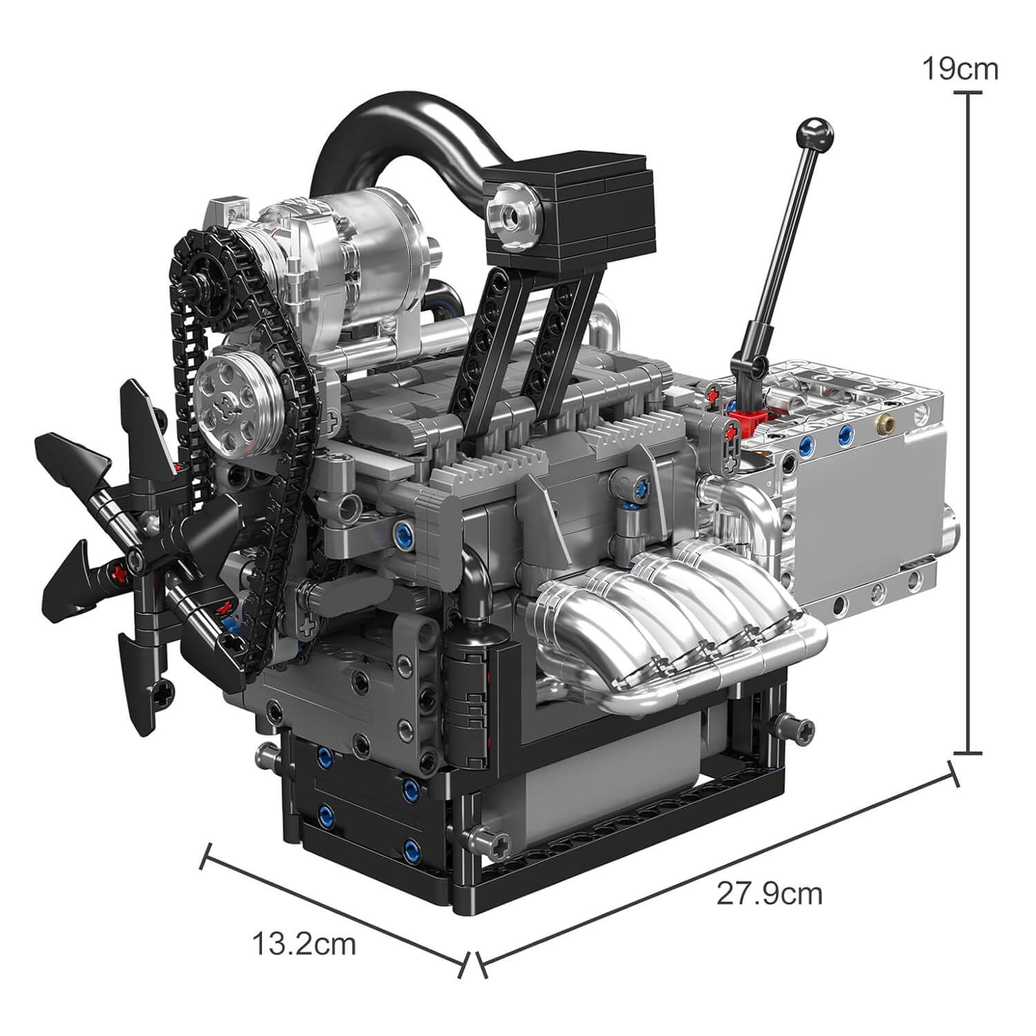Mould King 10212 - Motorized Rotary Engine - vue 6 | Power Blockz