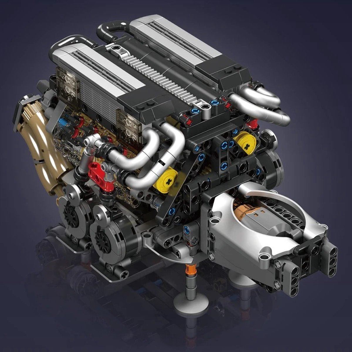 Mould King 10131 - Hypercar W16 Engine - vue 5 | Power Blockz