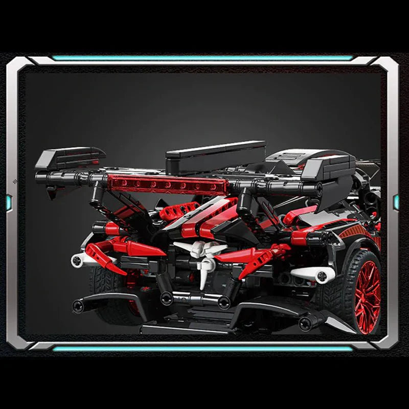 MoYu MY88301 - Red Concept Hypercar - vue 5 | Power Blockz