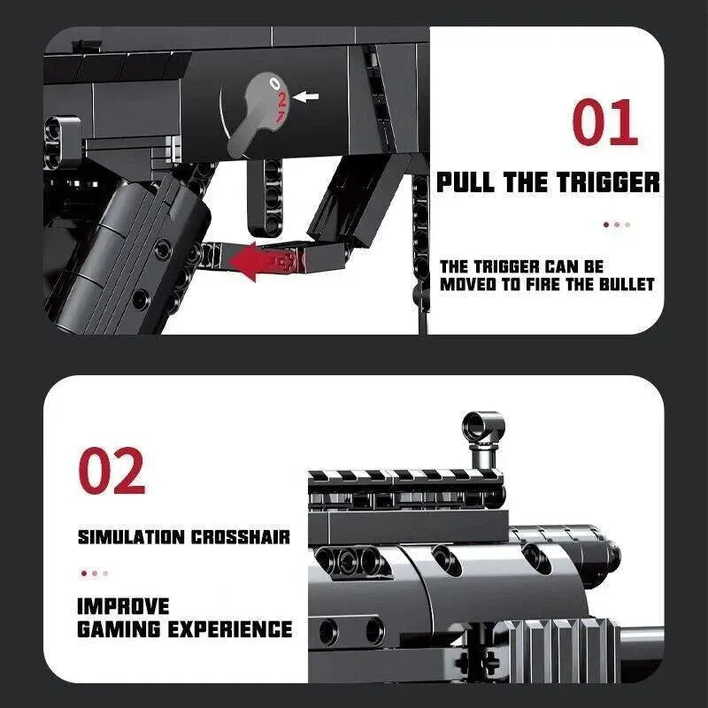 Sembo 702991 - Heavy Duty SMG Combat - vue 5 | Power Blockz