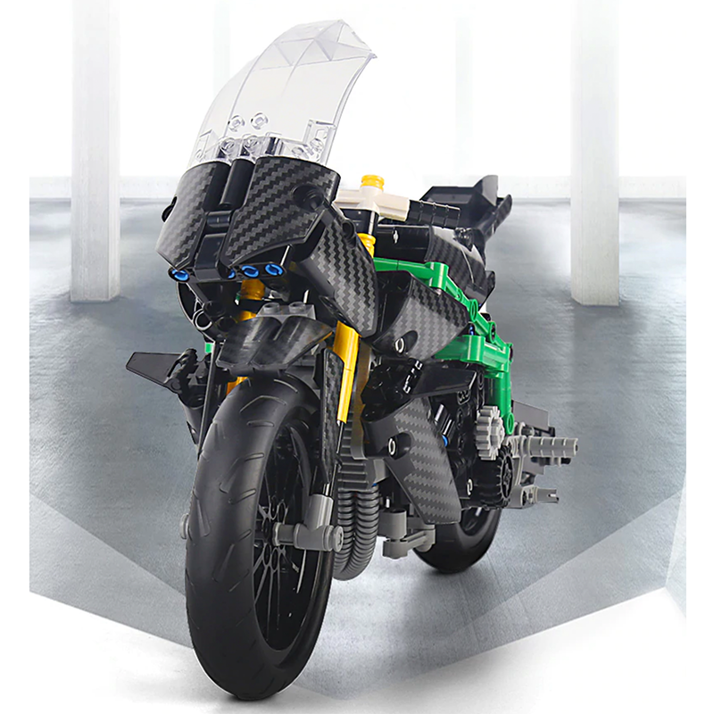 Mould King 23002 - Carbon Performance Motorcycle - vue 2 | Power Blockz