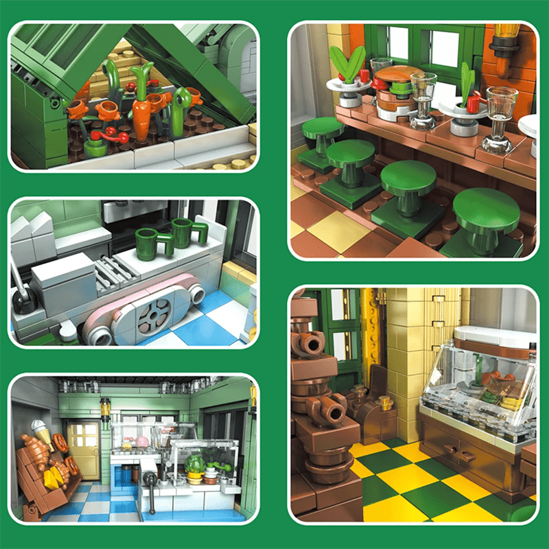 Mould King 16023 - French Restaurant - vue 5 | Power Blockz