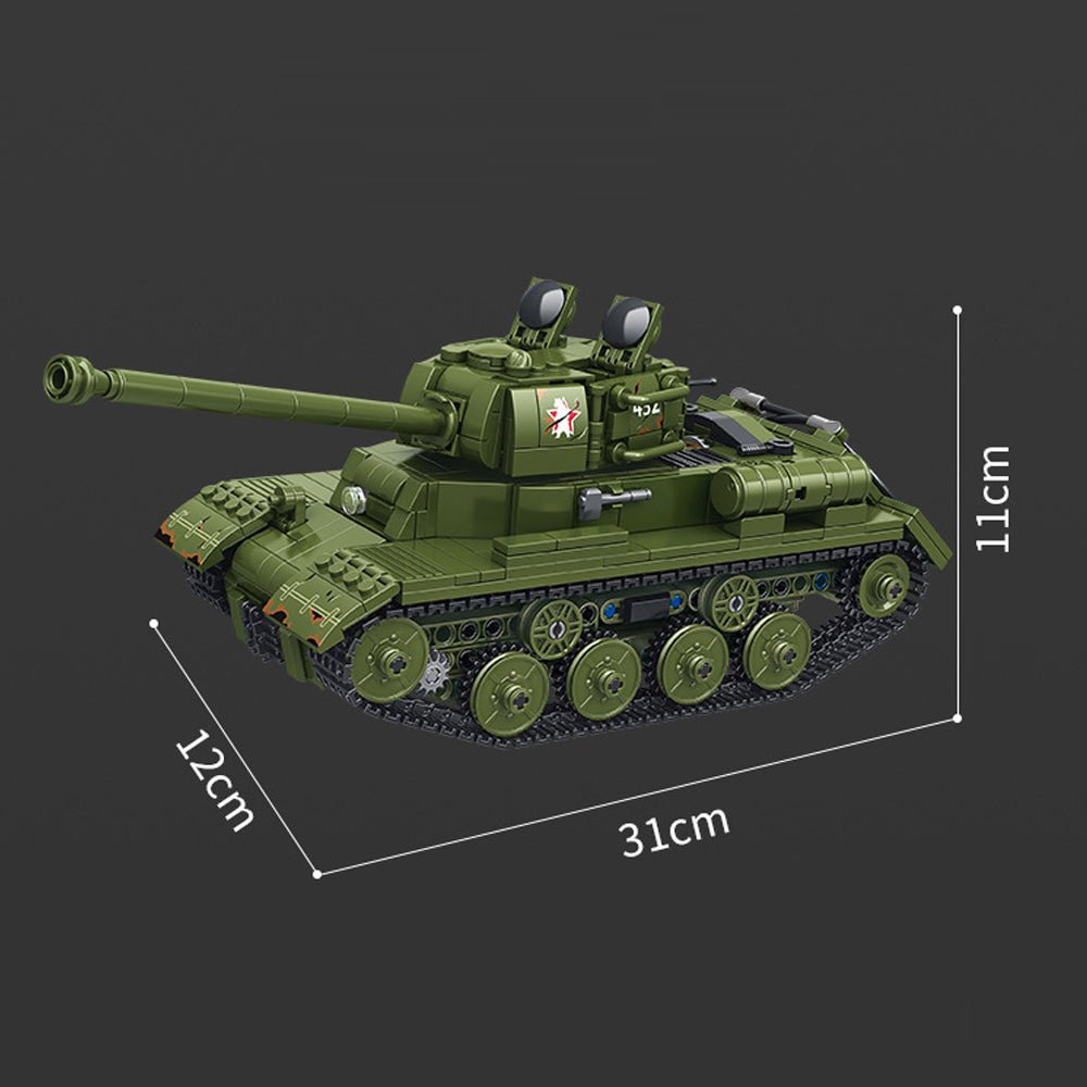 Spebrick 676007 - STALIN II JS-2 Heavy Tank with Power Functions - vue 7 | Power Blockz