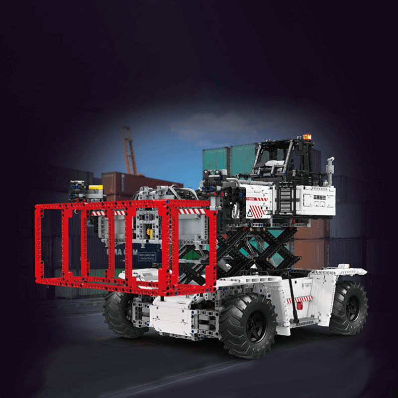 Mould King 17029 WHITE - Container Forklift - Ultimate Edition - vue 4 | Power Blockz