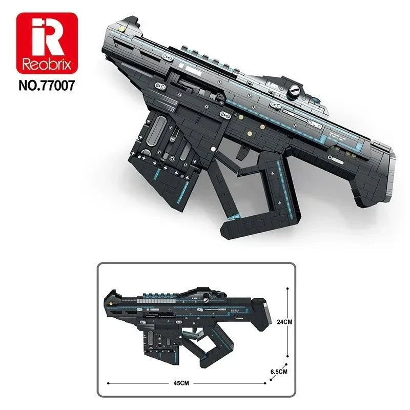 Reobrix 77007 - Military Motorized Burst SMG - vue 4 | Power Blockz