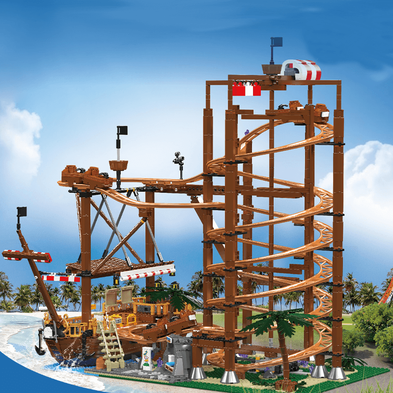 Mould King 11013 - The Pirate Roller Coaster - vue 2 | Power Blockz