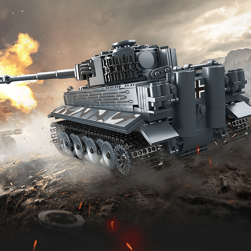 Mould King 20014S - Remote Controlled Tiger Tank - vue 7 | Power Blockz