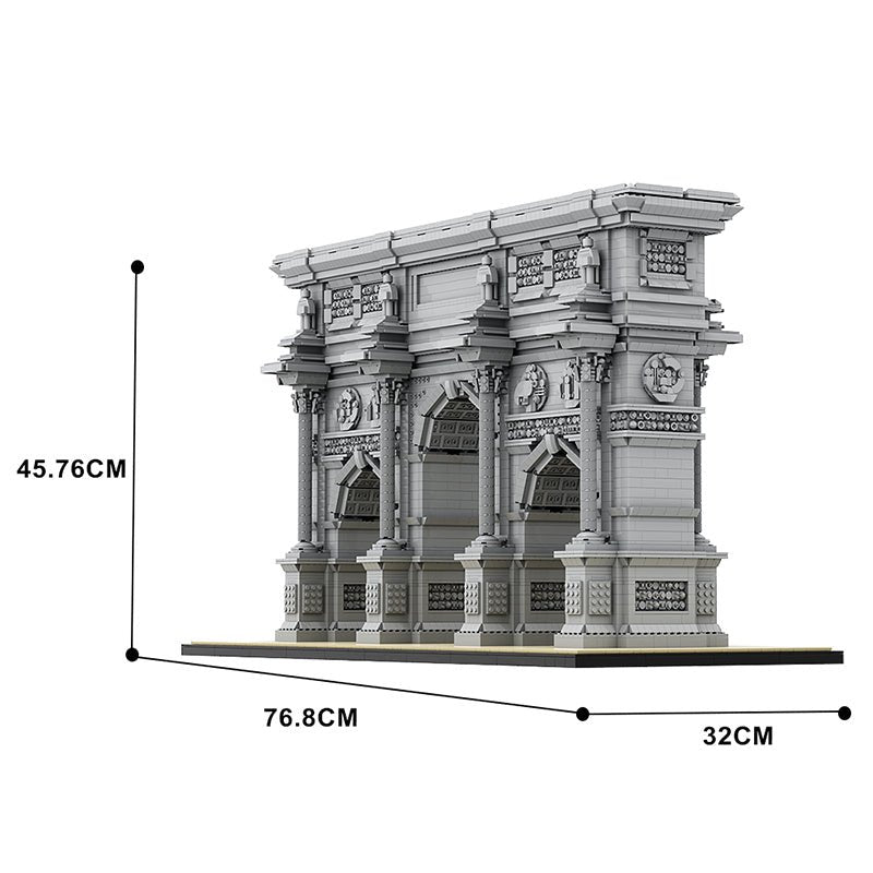 GOBRICKS MOC A0897 - The Ultimate Arc de Triomphe du Carrousel - vue 5 | Power Blockz