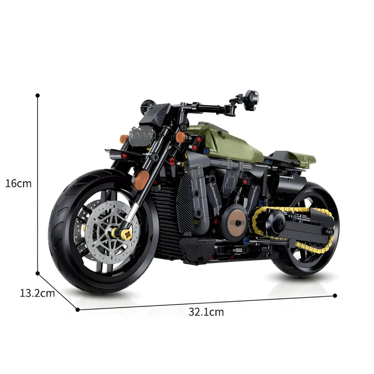 Custom V-Twin Chopper | 634pcs - Custom V-Twin Chopper - vue 6 | Power Blockz
