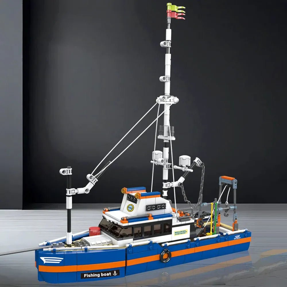 Mould King 10195 - Fishing Boat - vue 5 | Power Blockz