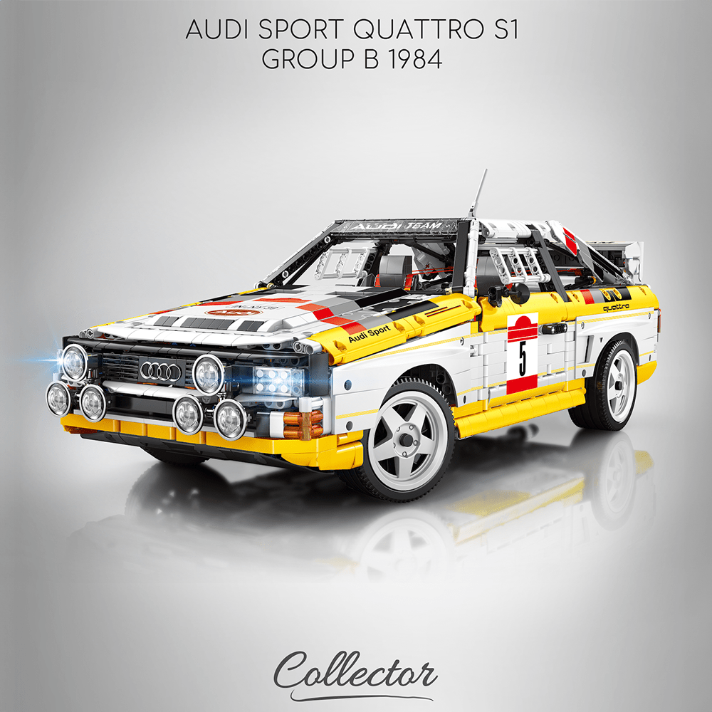 Happy Build YC-23043 - Static Version - Audi Rally Quattro Group B 1984 - vue 8 | Power Blockz