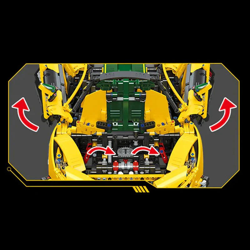 Jiestar 91101 - Track-Only Hypercar P1 GTR Yellow - vue 5 | Power Blockz