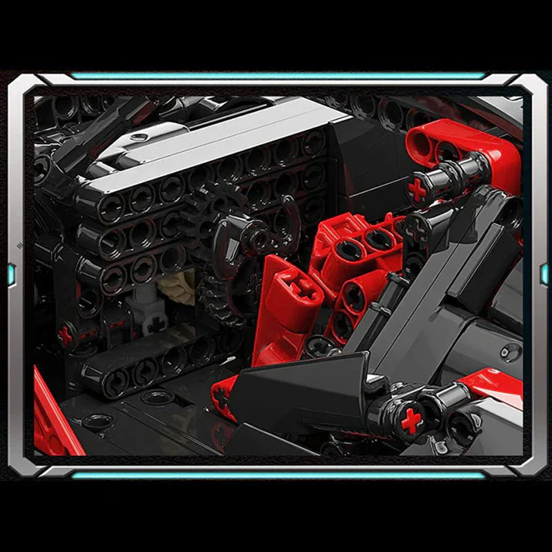 MoYu MY88301 - Red Concept Hypercar - vue 4 | Power Blockz