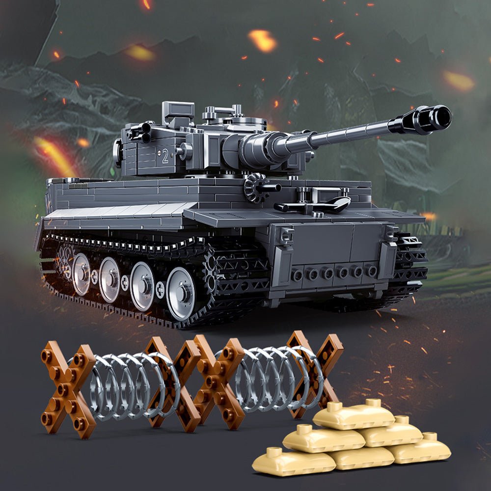 Sluban M38-B0851 - M38-B0851 Panzerkampfwagen Tiger Remote Controlled - vue 2 | Power Blockz