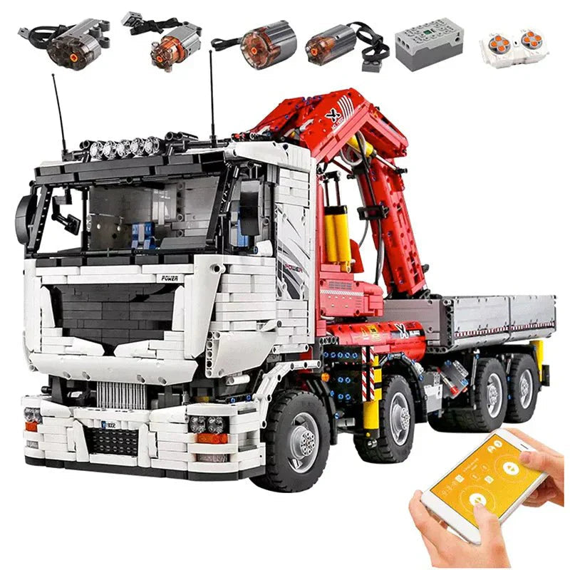 Mould King 19002 - RC Heavy-Duty Crane Truck - vue 11 | Power Blockz
