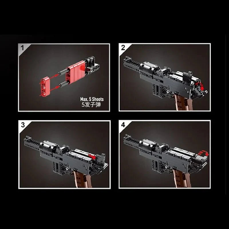 Mould King 14011 - Mauser C96 - vue 4 | Power Blockz