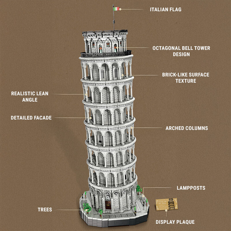 Reobrix66025 - Monumental Tower of Pisa - Ultimate Edition - vue 2 | Power Blockz