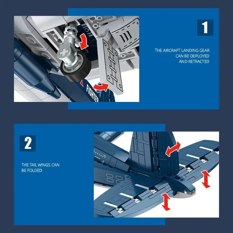 Jiestar JJ9216 - Chance Vought F4U Corsair - vue 5 | Power Blockz