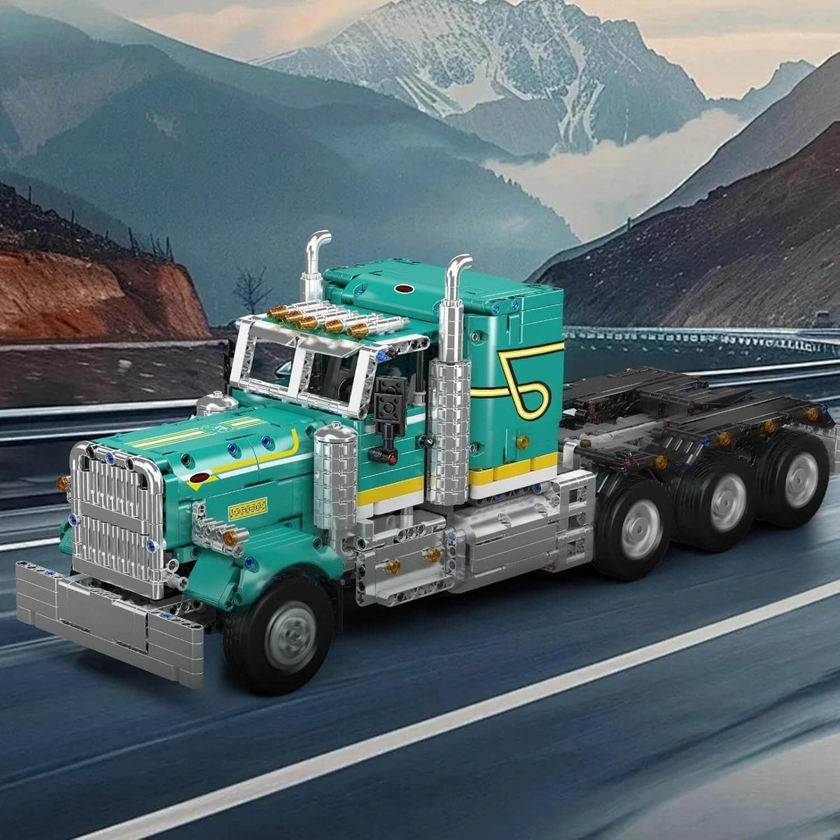 Mould King 13201 - Remote Controlled American Truck - vue 7 | Power Blockz
