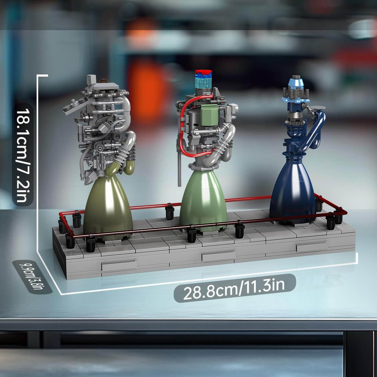 Mould King 10247 - Methalox Rocket Engine Display - vue 5 | Power Blockz
