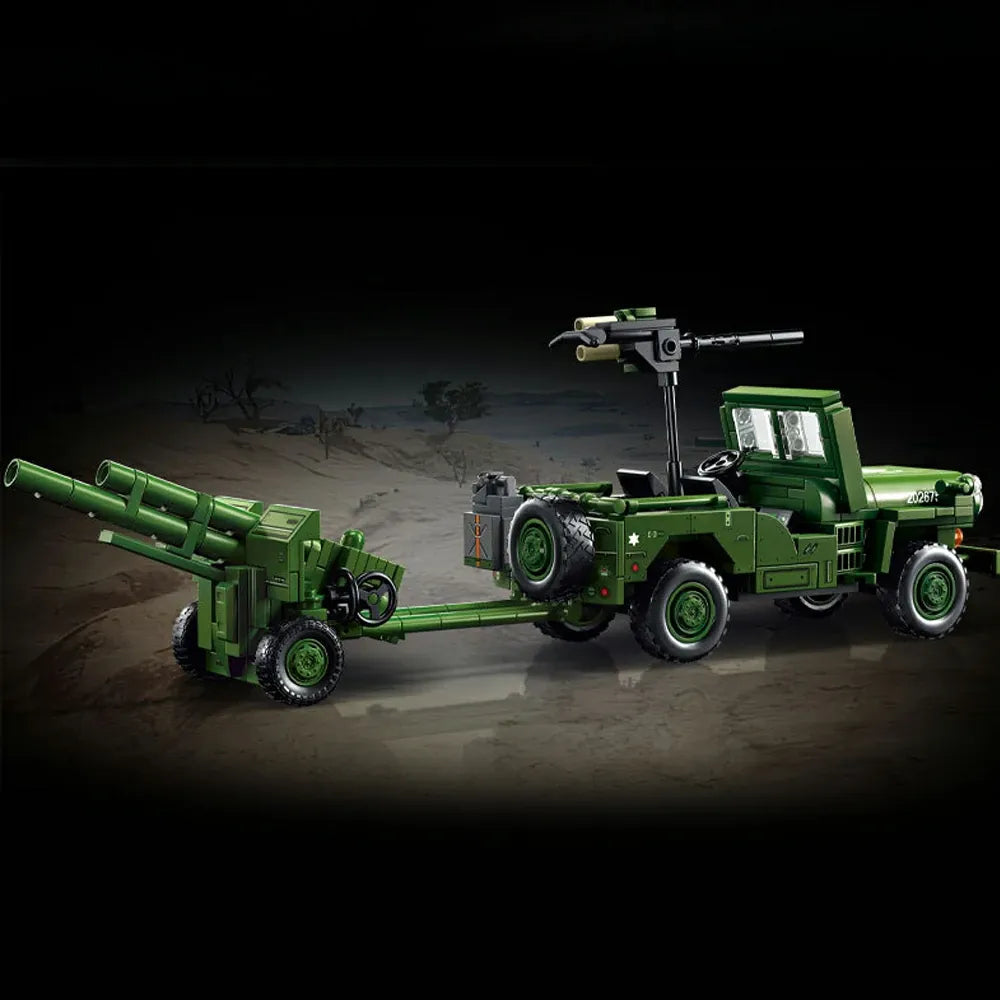 Sluban M38-B0853 - WWII American Willys Jeep - vue 2 | Power Blockz