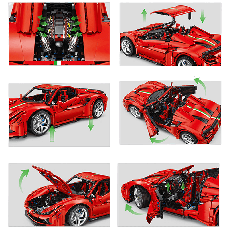 Jiestar JD018 - Static Version - Italian F8 Spider - vue 9 | Power Blockz