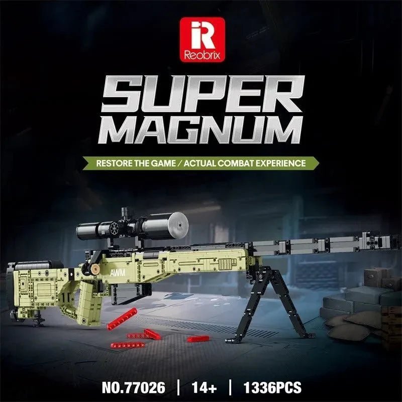 Reobrix 77026 - Military Super Magnum AWM - vue 2 | Power Blockz