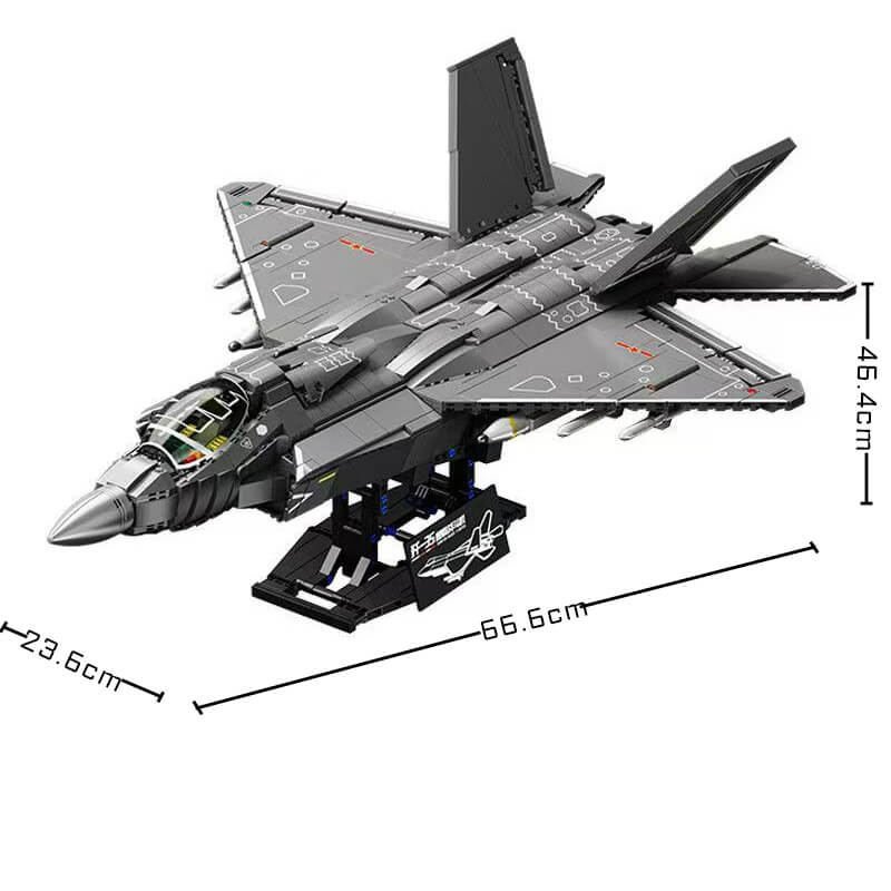Sembo202284 - J-35 Supersonic Fighter Jet - vue 5 | Power Blockz