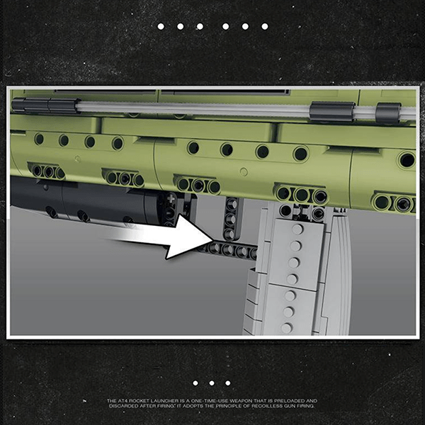 Reobrix 77027 - M136 AT-4 Anti Tank Grenade Launcher - vue 4 | Power Blockz
