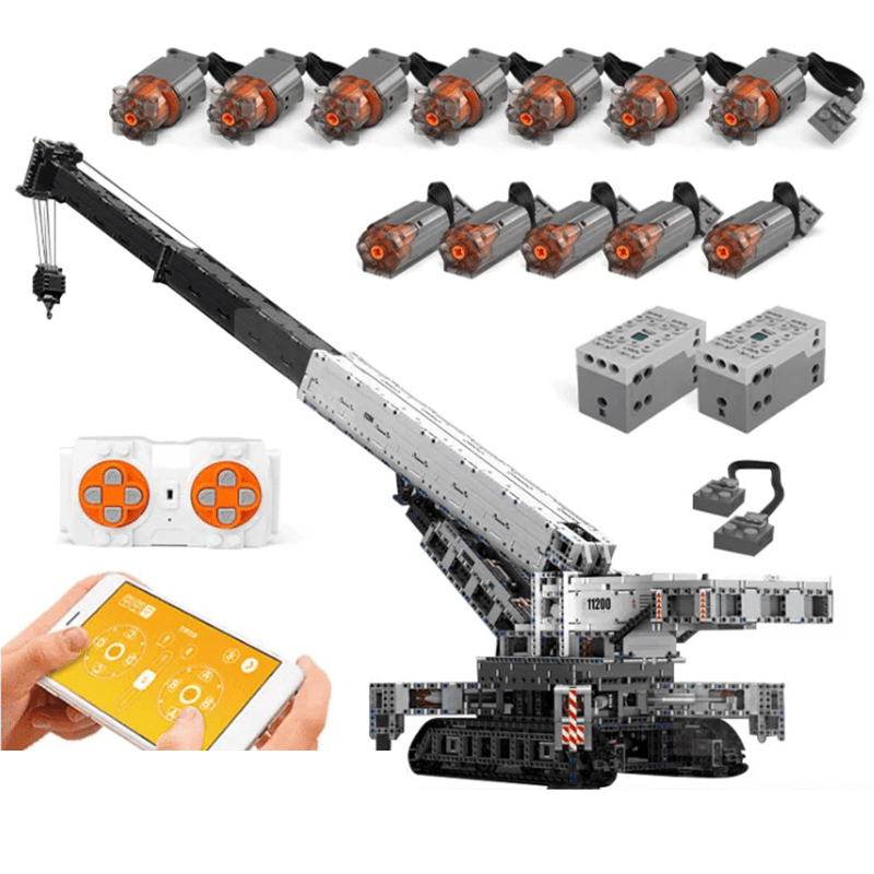 Mould King 17002 - Motorized Heavy-Duty Crane - vue 5 | Power Blockz