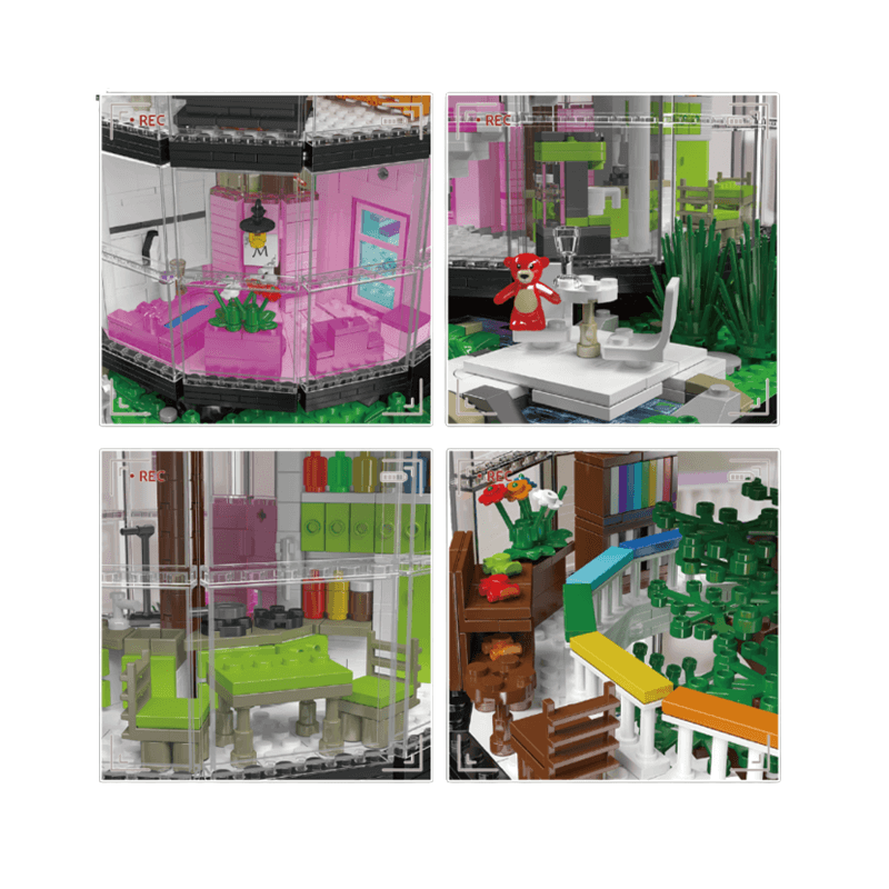 Mould King 16013 - Glass Dome Tree House - vue 4 | Power Blockz